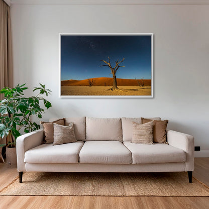 Lever de pleine lune sur le Deadvlei
