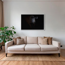 Charger l&#39;image dans la galerie, Rhinocéros noir dans le noir de la nuit
