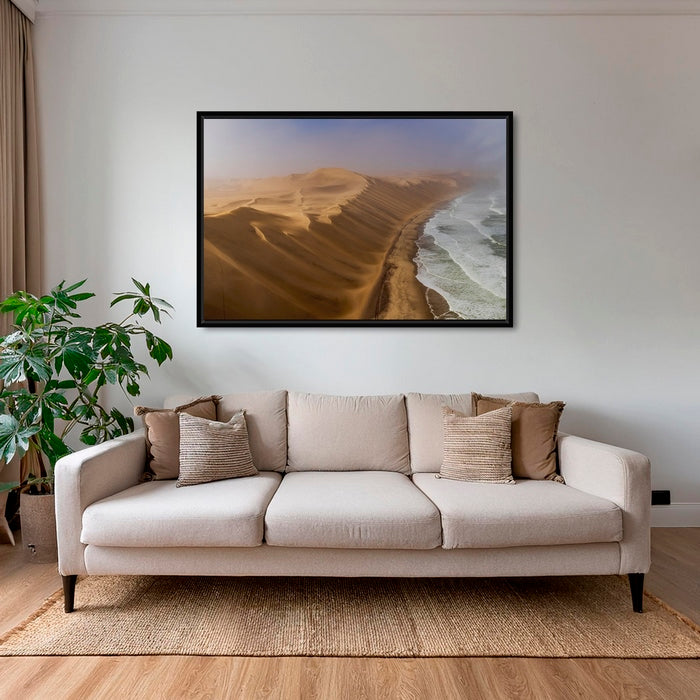 Rencontre entre dunes et océan