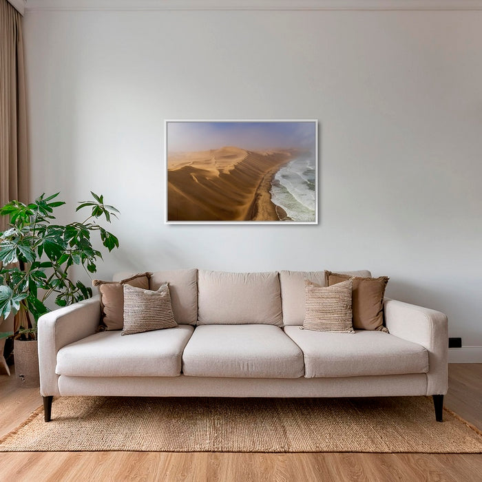 Rencontre entre dunes et océan