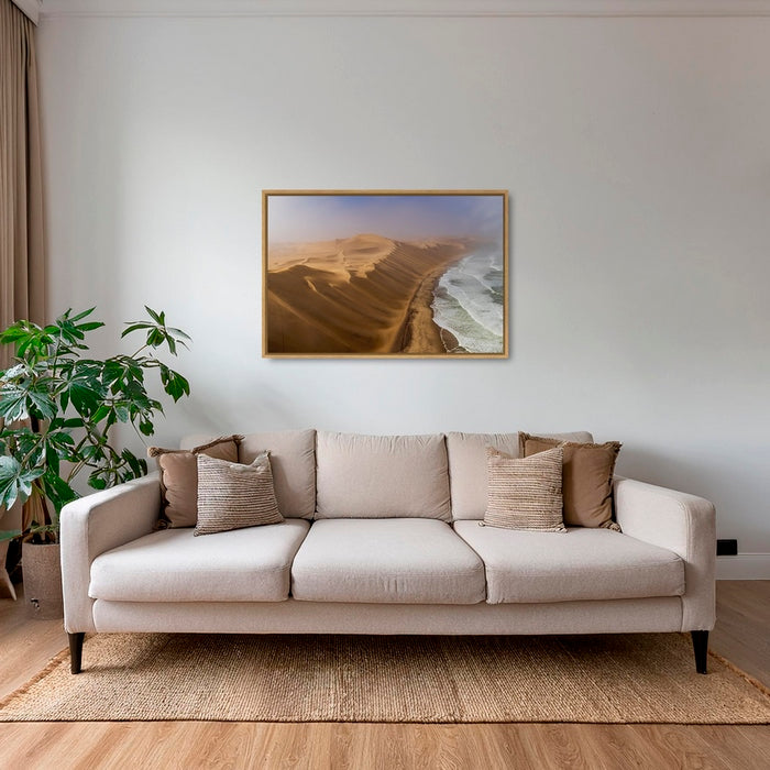 Rencontre entre dunes et océan