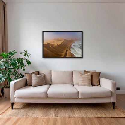 Rencontre entre dunes et océan