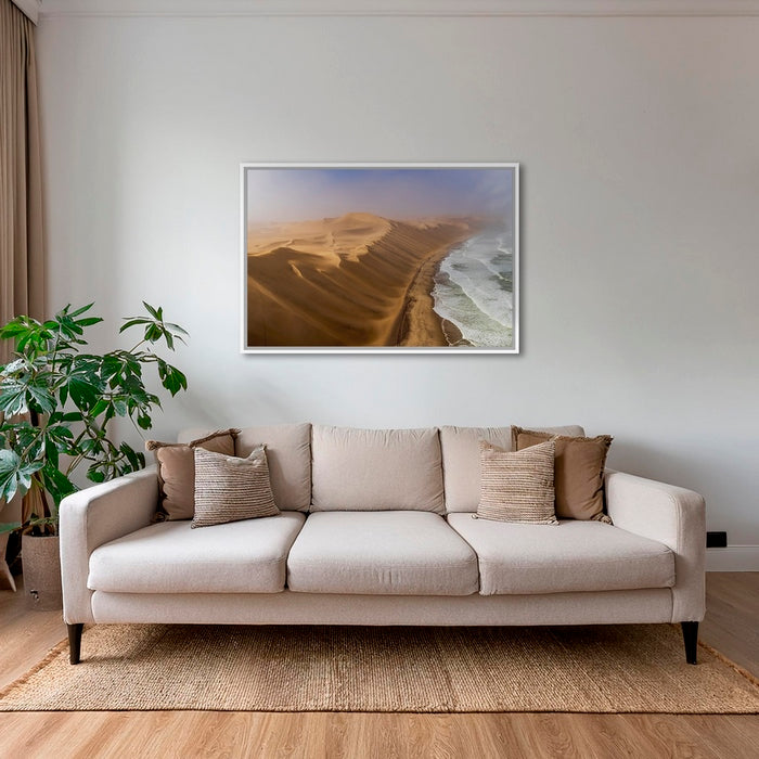 Rencontre entre dunes et océan