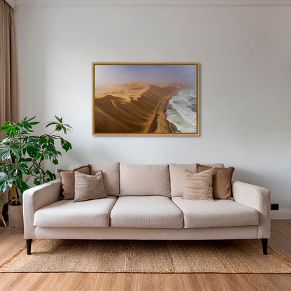 Rencontre entre dunes et océan