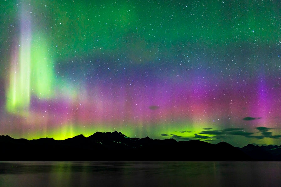 Aurores boréales sur la baie de PWS