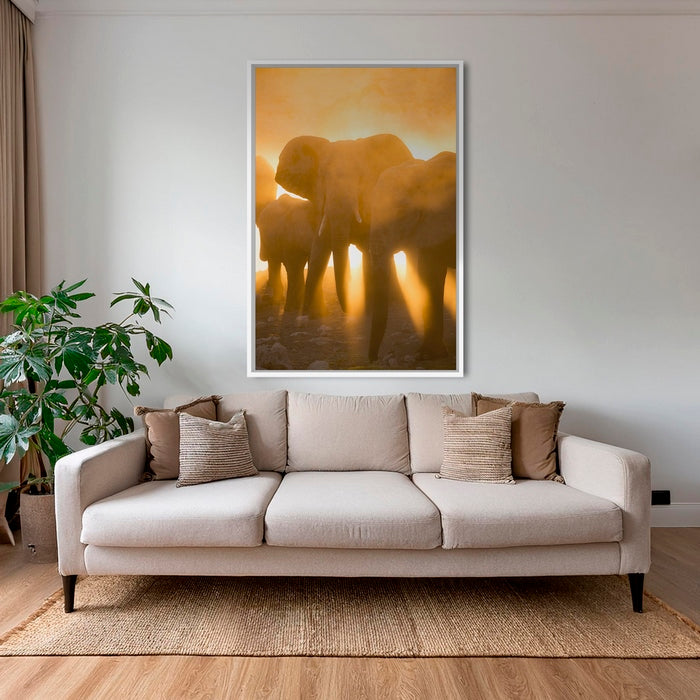 Lumière d'or au trou d'eau