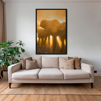 Lumière d'or au trou d'eau