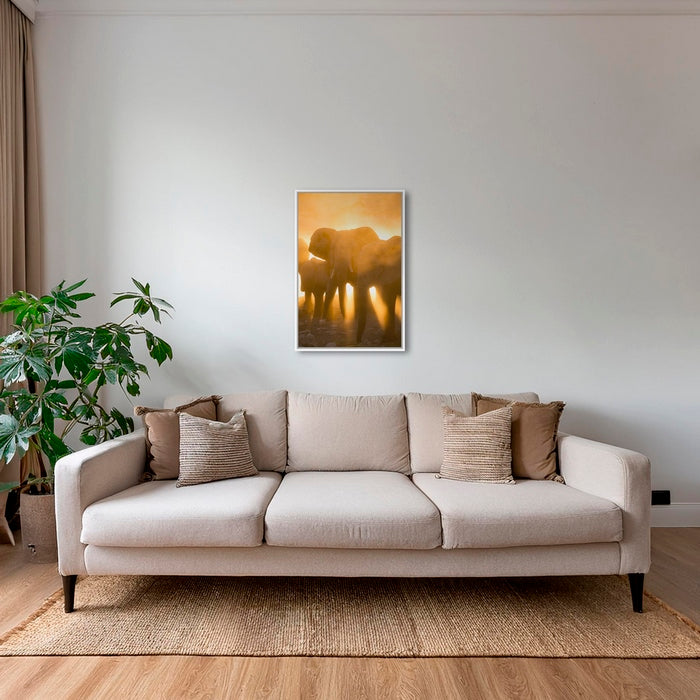 Lumière d'or au trou d'eau