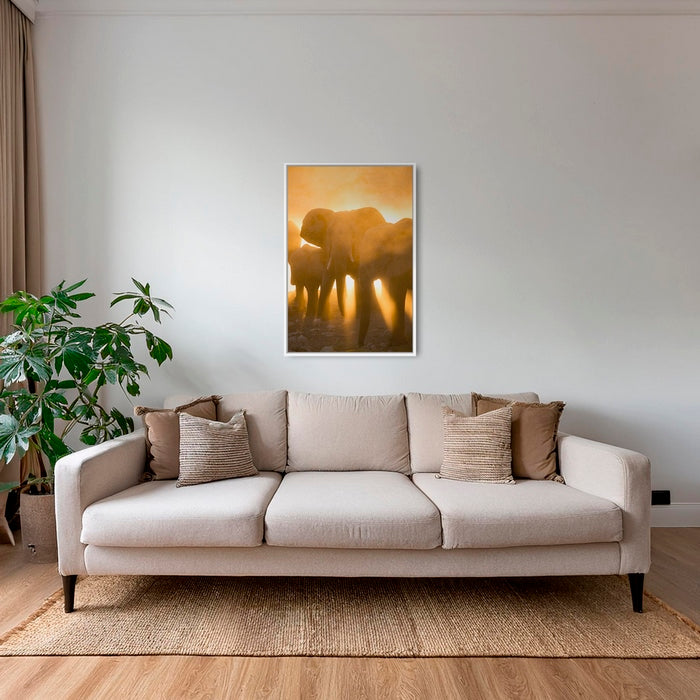 Lumière d'or au trou d'eau