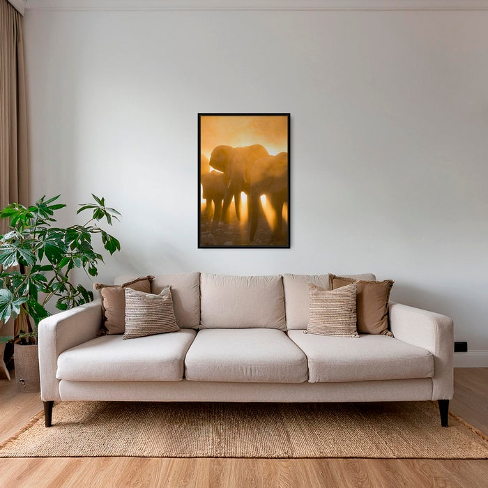 Lumière d'or au trou d'eau