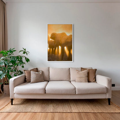 Lumière d'or au trou d'eau