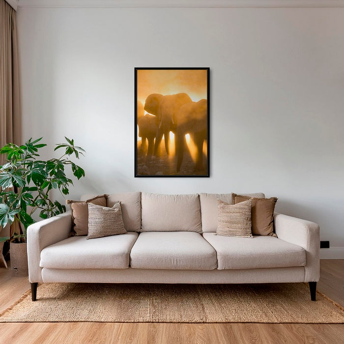 Lumière d'or au trou d'eau