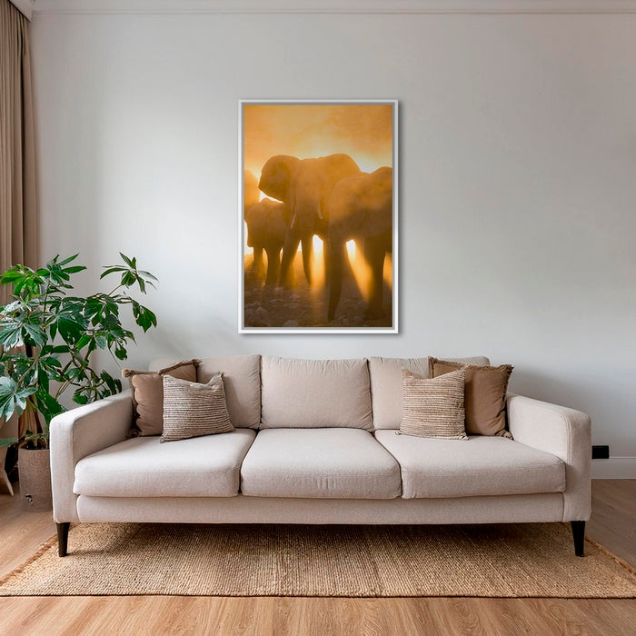 Lumière d'or au trou d'eau