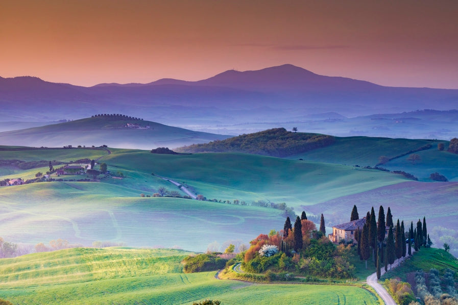Premières lueurs sur le Val D'orcia