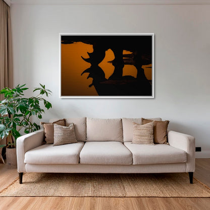 Silhouette à cornes