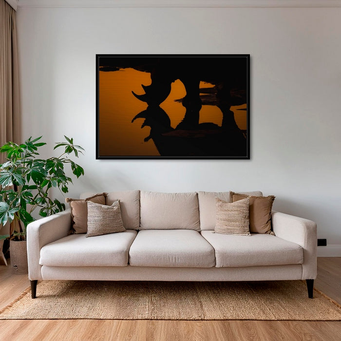 Silhouette à cornes