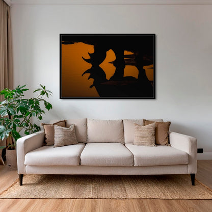 Silhouette à cornes