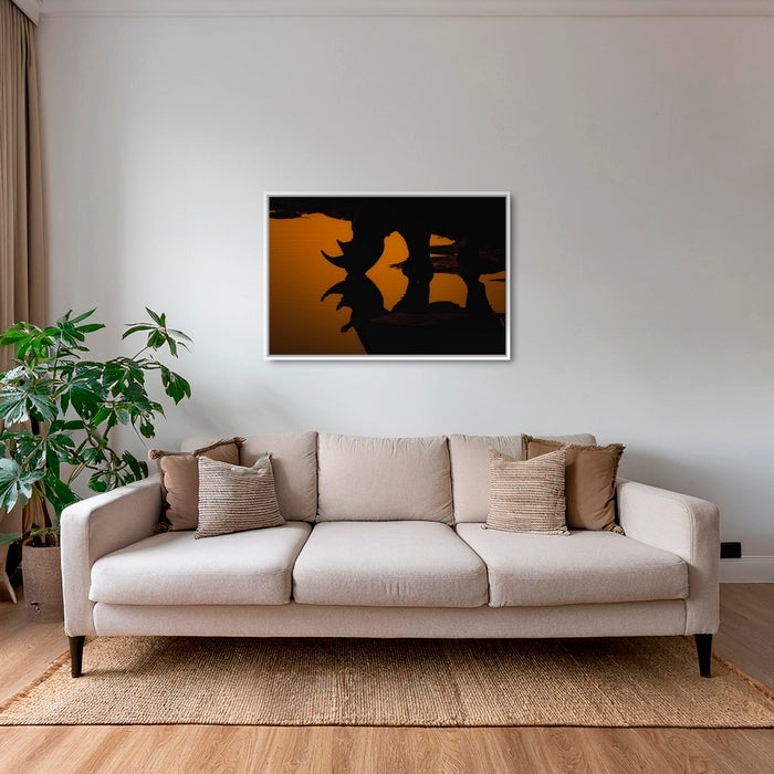 Silhouette à cornes