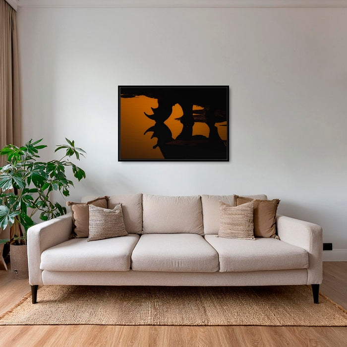 Silhouette à cornes