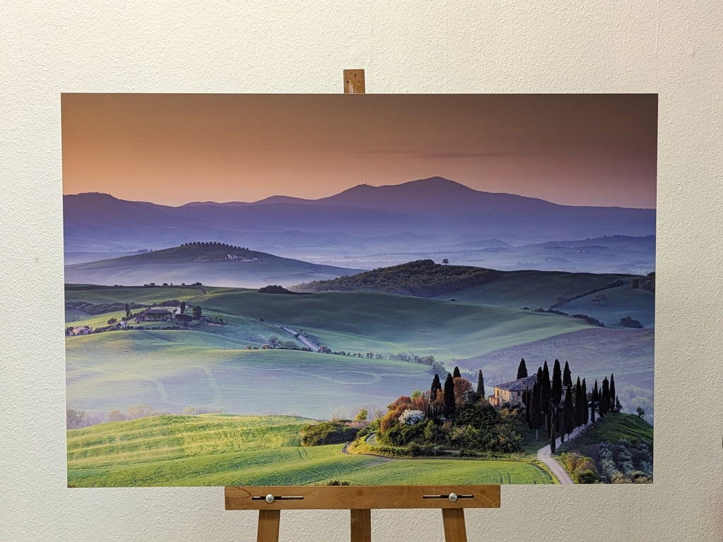 Premières lueurs sur le Val d'Orcia