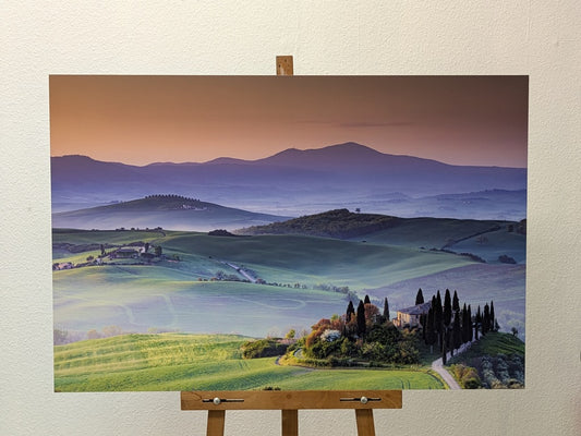 Premières lueurs sur le Val d'Orcia